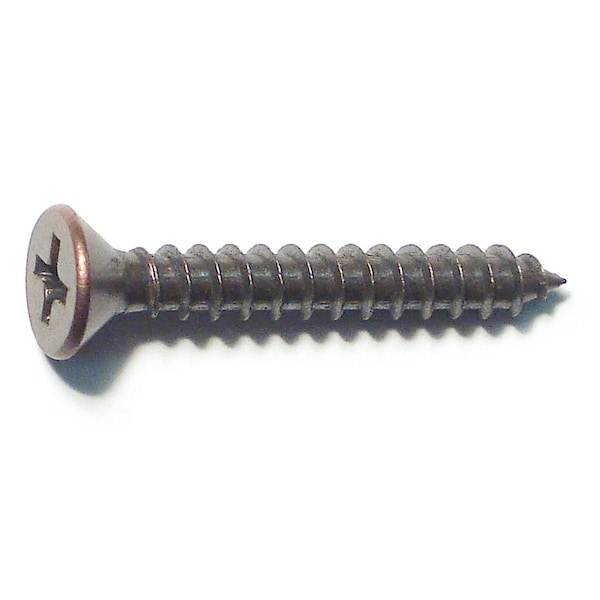 Midwest Fastener Wood Screw, #9, 1-1/4 in, Venetian Bronze Steel Flat Head Phillips Drive, 25 PK 79292 - main